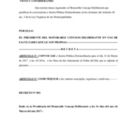 DECRETO 002/2017