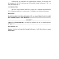 DECRETO 012/2015