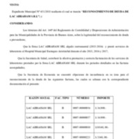 Ord.041 Reconaocimiento de deuda de Lac Abraham SRL.pdf