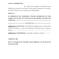 DECRETO Nº 001 convocatoria a extraordinarias.pdf DECRETO Nº 001 convocatoria a extraordinarias.pdf