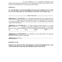 DECRETO 003/2007
