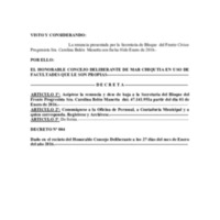DECRETO 004/2016
