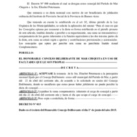 DECRETO 015/2015