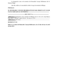 DECRETO 011/2015