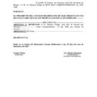 DECRETO 026/2007