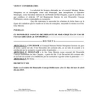 DECRETO 020/2015