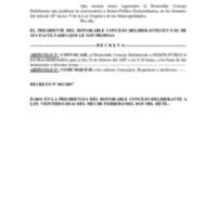 DECRETO 001/2007