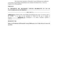 DECRETO 001/2014